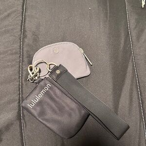 Lululemon Black and Gray Keychain Pouch Set